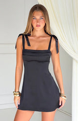 Akira Black Tie Mini Dress