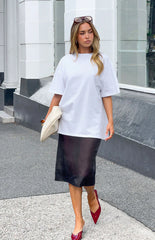 Alba Plain White Tee