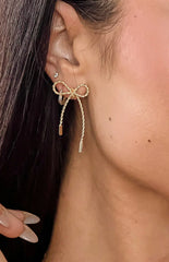 Aurora Gold Bow Earrings