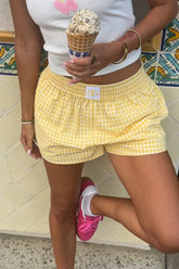 Baxter Yellow Gingham Shorts