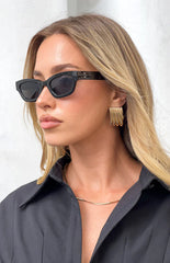 Black Slimline Sunglasses