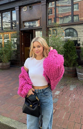 Blush Blossom Pink Knit Cardigan