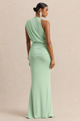 Umaira | Mint High-Neck Maxi Dress