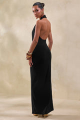 Arina | Black Maxi Skirt With Split