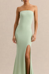 Melva | Mint Bandeau Maxi Dress