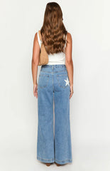 Dandy Mid Wash Denim Flare Jeans