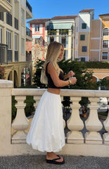 Dorothy White Bubble Hem Skirt