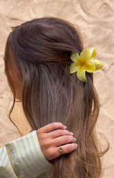 Frangipani Yellow Flower Clip