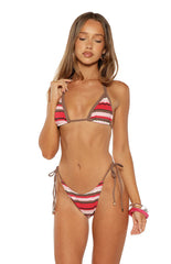Freddie Pink Multi Stripe Tie Side Bikini Bottoms