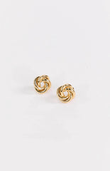 Gold Knot Stud Earrings