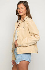 Hugo Cream Cord Western Jacket