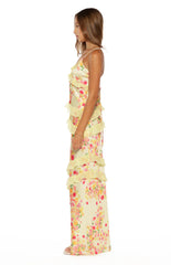Inara Yellow Bloom Ruffle Maxi