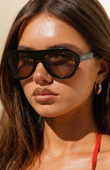 Otra Eyewear Maddy Black Aviator Sunglasses