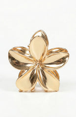 Quinny Gold Metal Flower Claw Clip