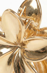 Quinny Gold Metal Flower Claw Clip