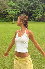 Sawyer White Halter Neck Top