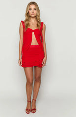 Caspian Red Chiffon Top