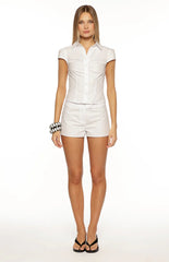 Emalee White Low Rise Shorts