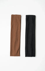 Serenity Black and Brown Headband 2 Pack