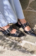 Therapy Matilda Black Patent Pointed Flats
