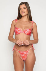 9.0 Swim Bianca Pink Floral Bikini Top