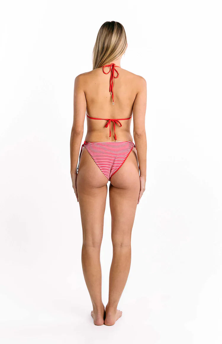 9.0 Swim Wave Red Stripe Triangle Bikini Top