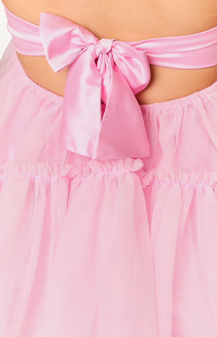 Abigail Pink Strapless Mini Dress