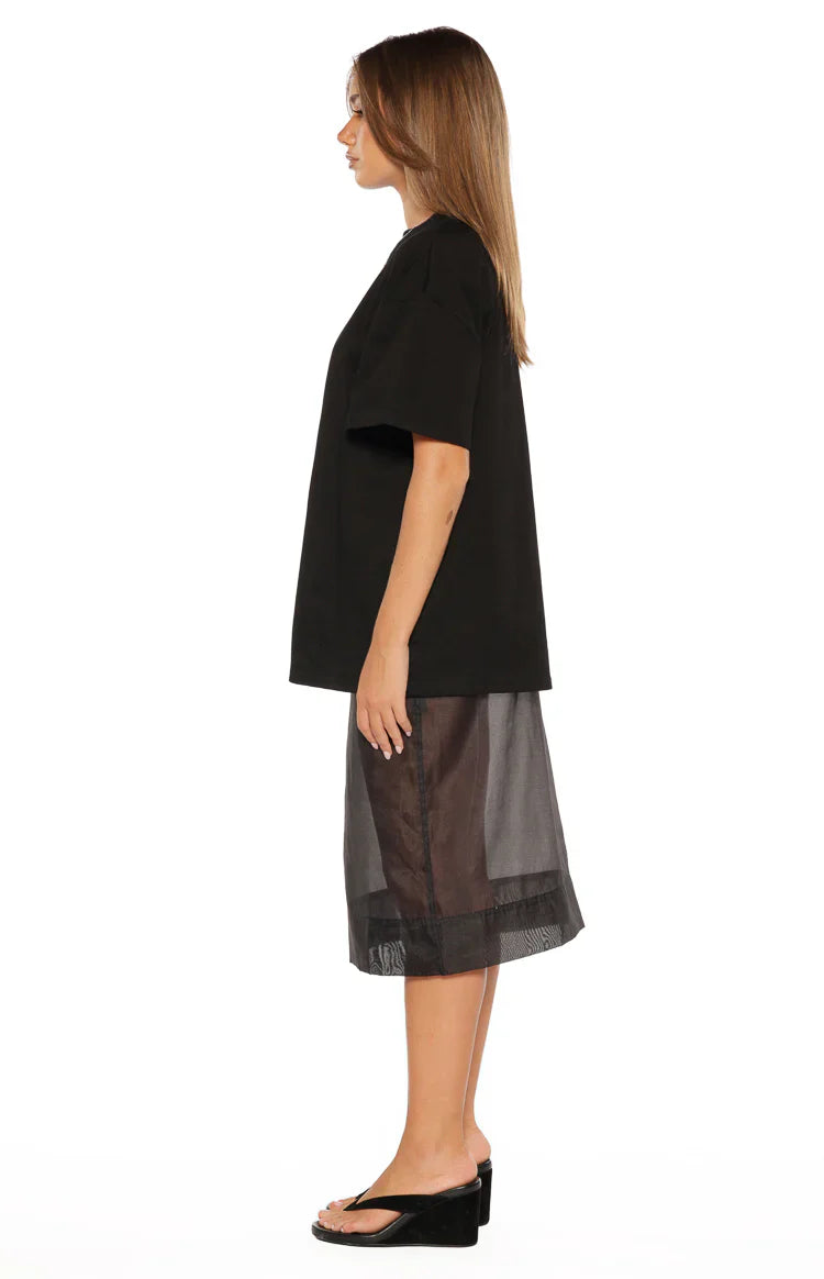 Alba Plain Black Tee