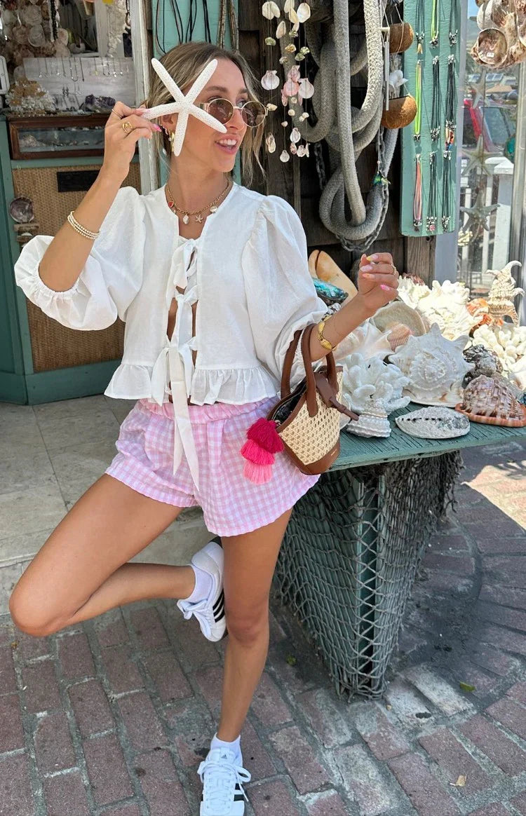 Baxter Pink Gingham Shorts