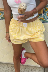 Baxter Yellow Gingham Shorts