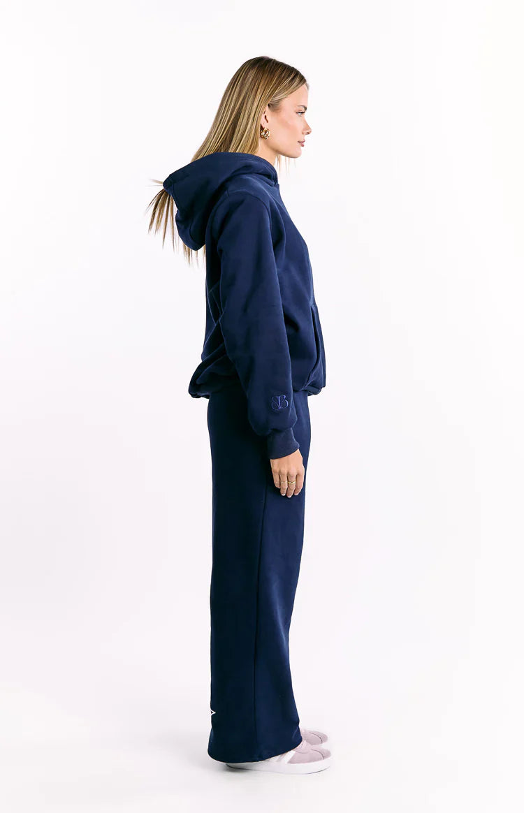 Beginning Navy Leopard Star Hoodie