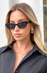 Black Slimline Sunglasses