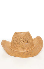 Byrne Tan Straw Western Hat