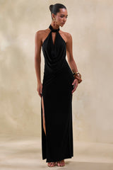 Arina | Black Maxi Skirt With Split