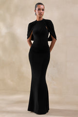 Alaysia | Black Maxi Skirt With Sash Detail