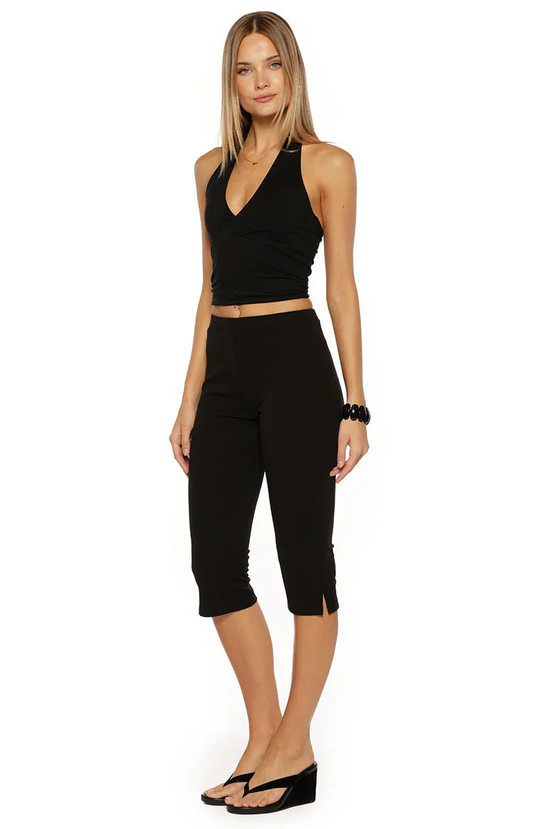 City Lights Black Jersey Capri Pants - PRE ORDER