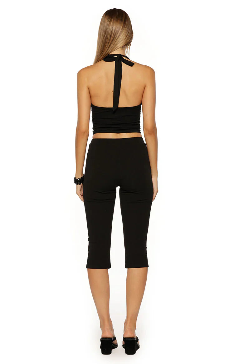 City Lights Black Jersey Capri Pants - PRE ORDER