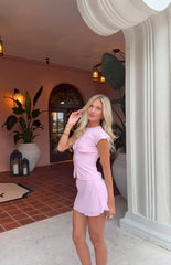 Delta Pink Woven Mini Skirt