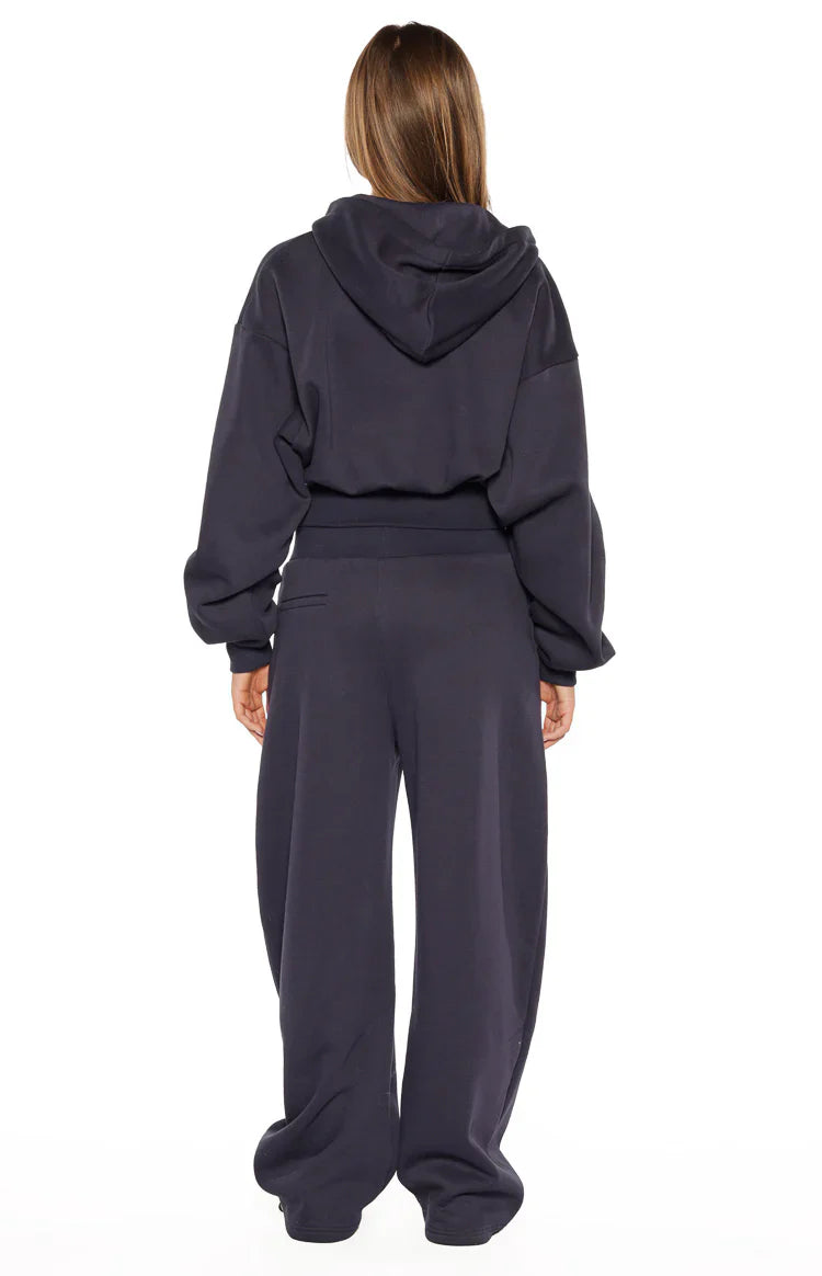 Dora Navy Zip Hoodie Sweater