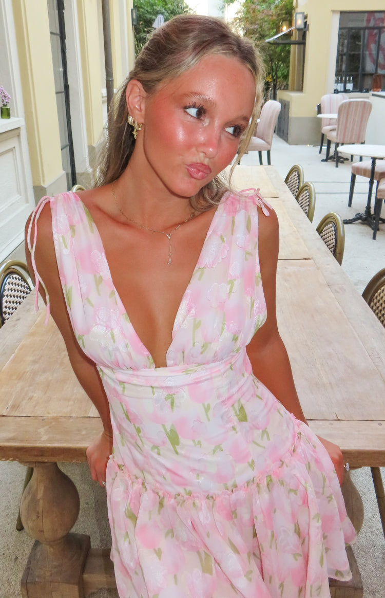 Effie Pink Floral Mini Dress