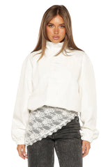 Enya Cream Funnel Neck Sports Jacket