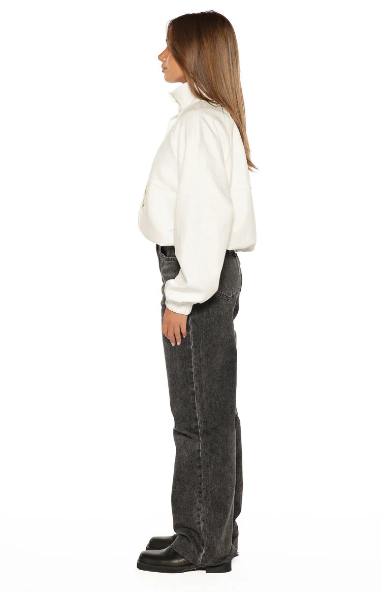 Enya Cream Funnel Neck Sports Jacket