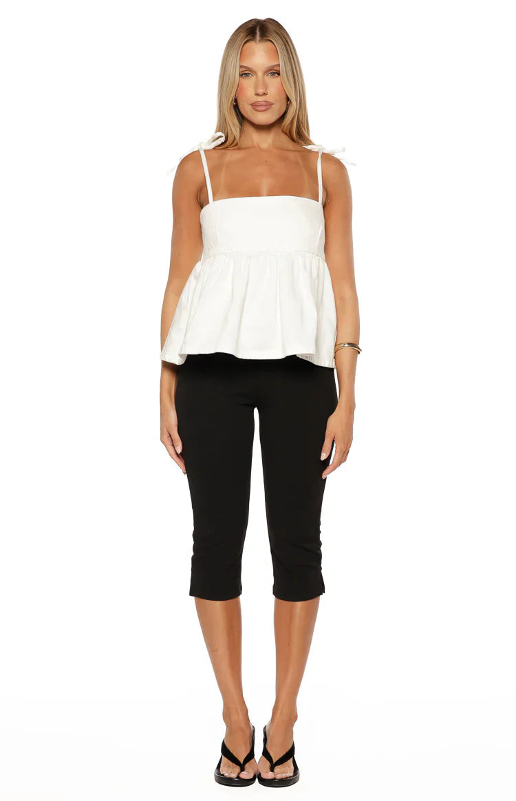 Ethel White Denim Top