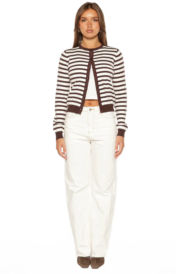 Felix Scallop Edge White Denim Jeans