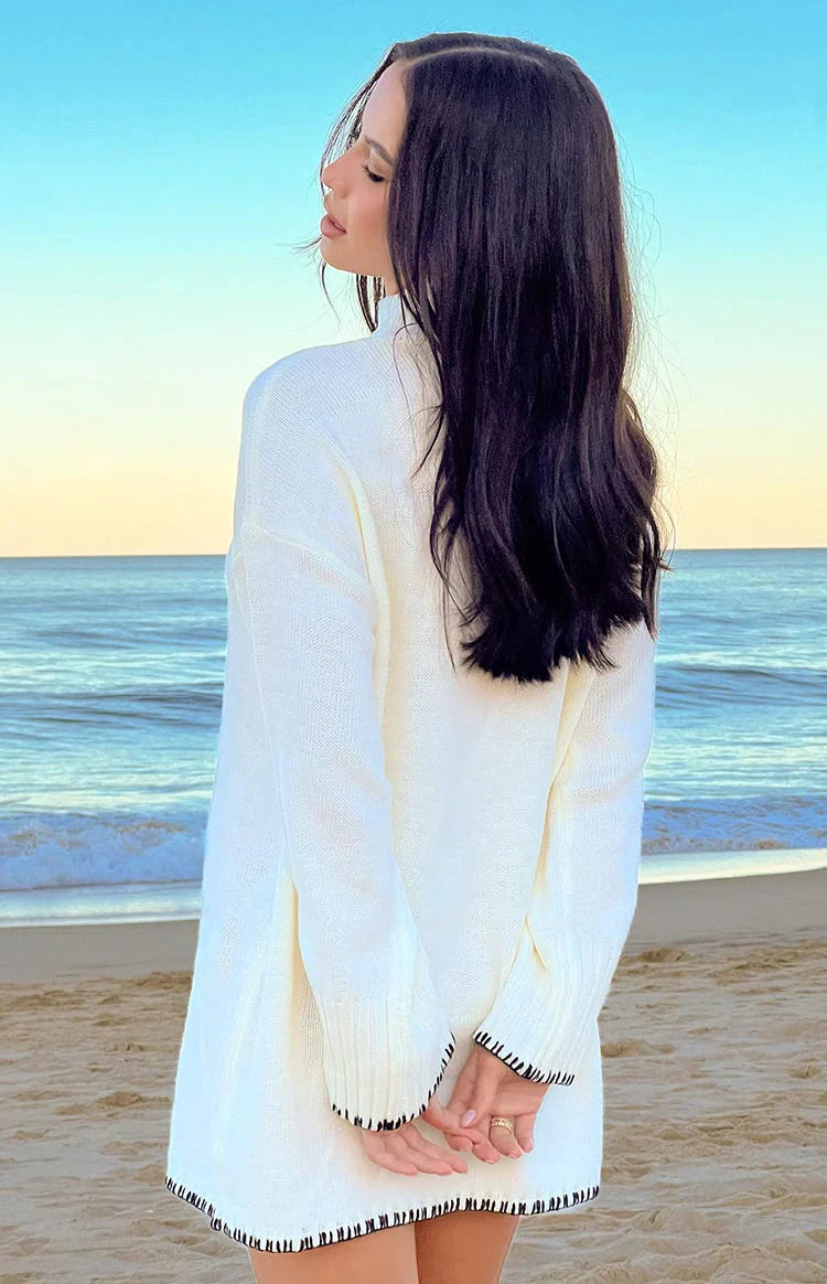 Flynn Cream Sweater Dress