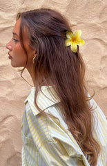 Frangipani Yellow Flower Clip