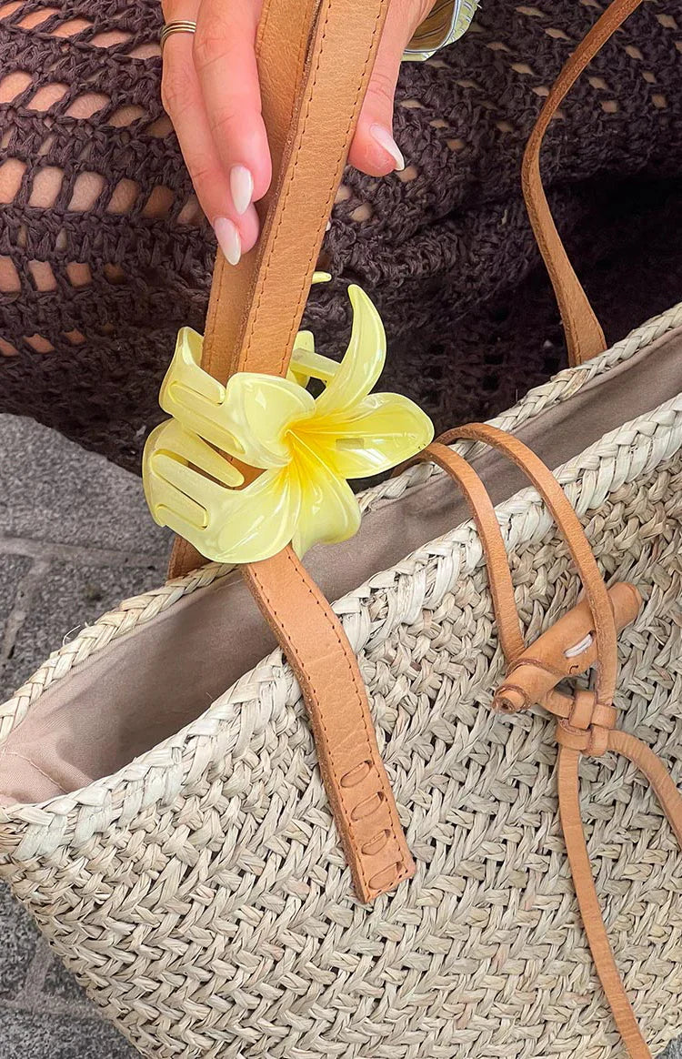 Frangipani Yellow Flower Clip
