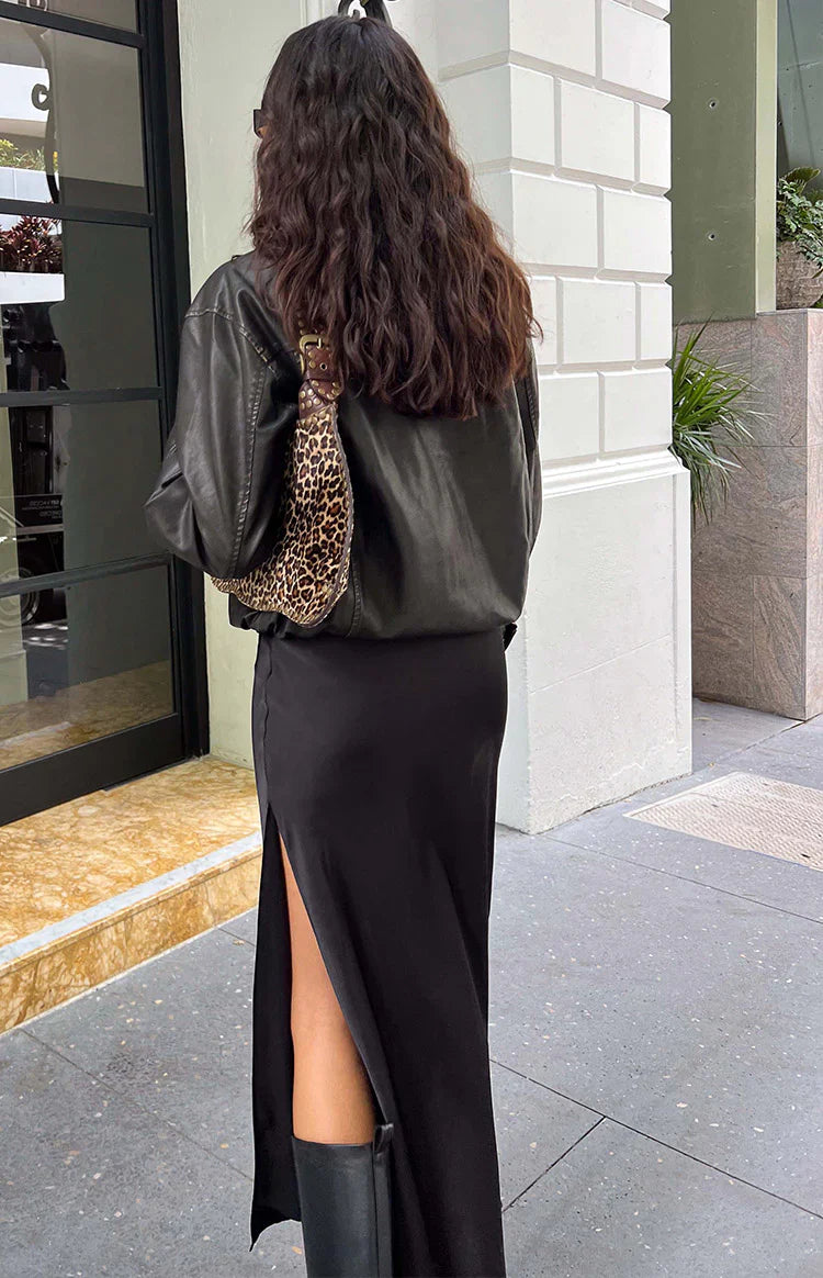 Genevieve Black Maxi Skirt