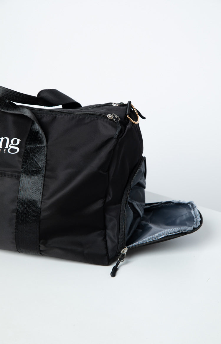 Beginning Boutique Black Duffle Bag