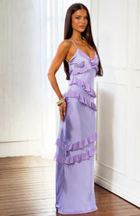 Inara Lilac Ruffle Maxi Dress